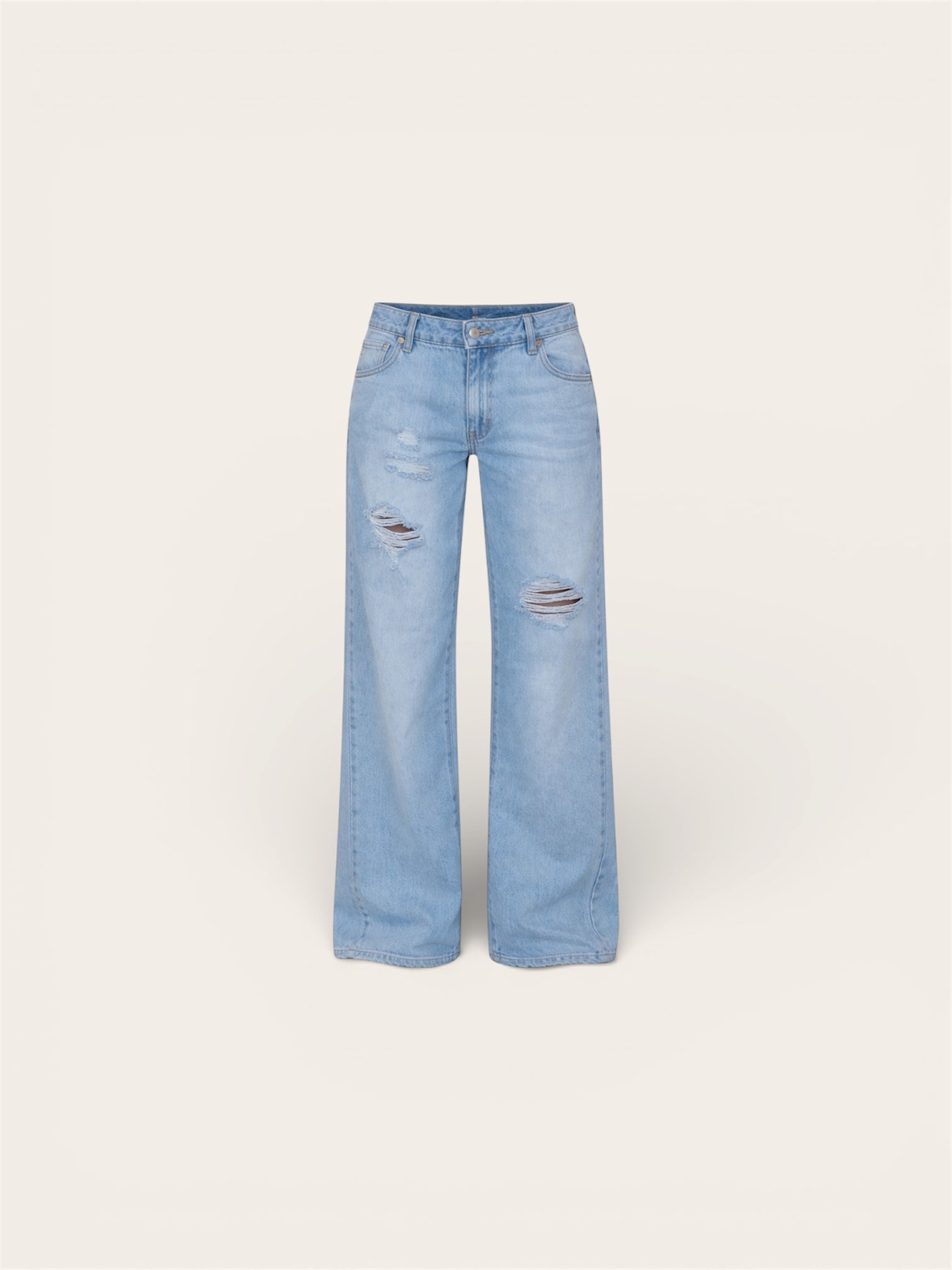 Vaqueros Avelyn™ – Cintura Baja y Pierna Ancha