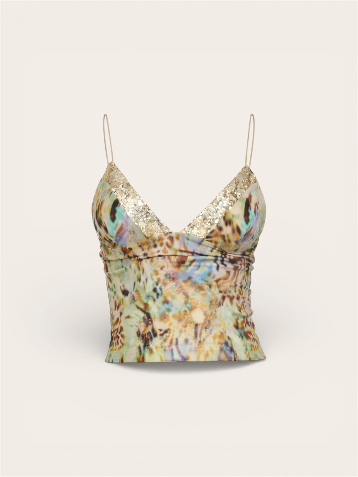 Top de malla con remolino de animales amarilloᵀᴹ