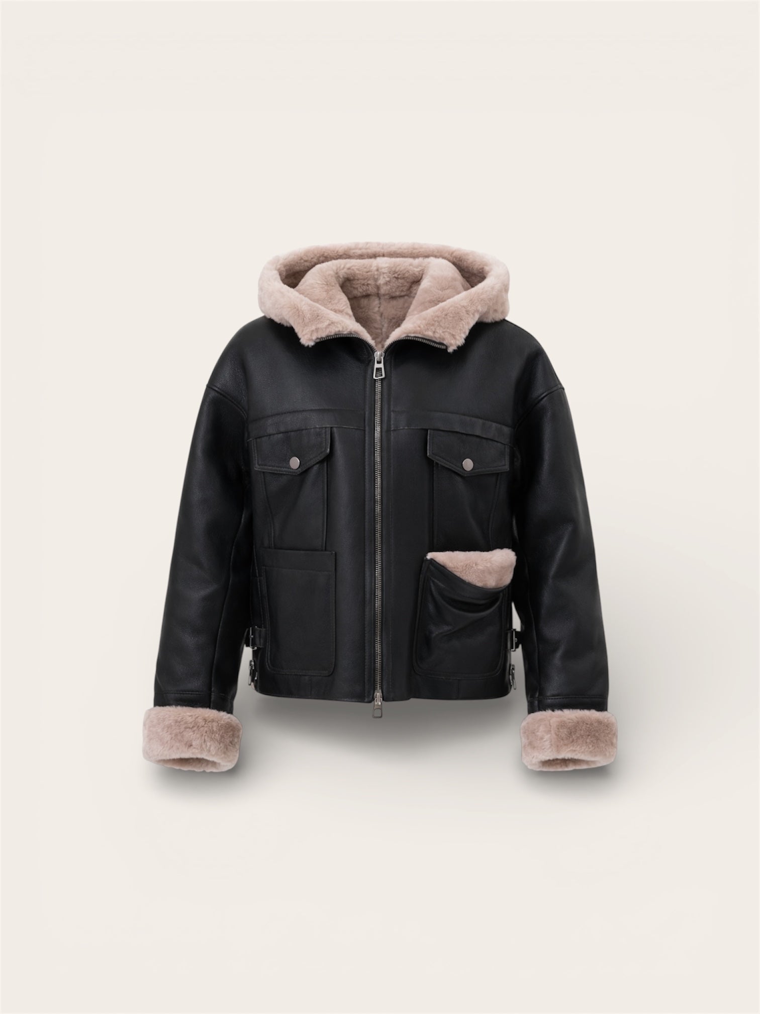 Novareaa Chaqueta de Cuero Hecha a Manoᵀᴹ